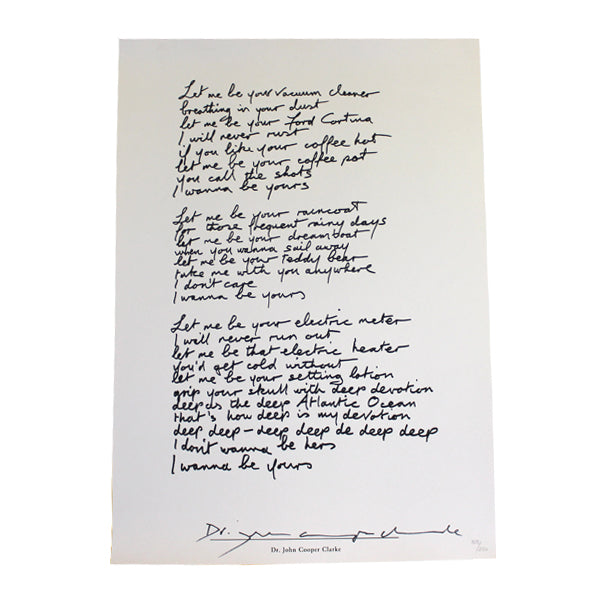 I Wanna Be Yours Screenprint (Signed)