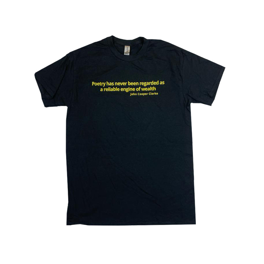 POETRY QUOTE BLACK T-SHIRT | Dr John Cooper Clarke Official Store